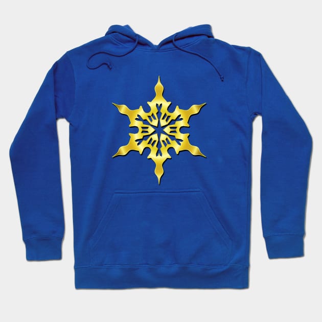 Christmas Star Snowflake Hoodie by Scar